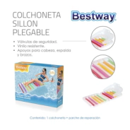 INFLABLE COLCHONETA SILLON PLEGABLE 201x89 CM BESTWAY