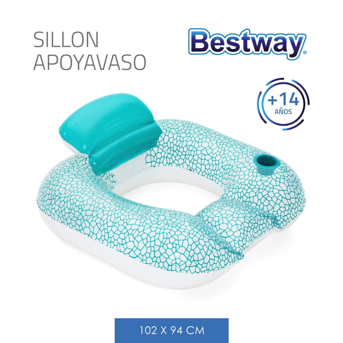 INFLABLE SILLON APOYA VASO 102x94 CM BESTWAY