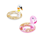 INFLABLE SALVAVIDAS GLITTER ANIMALES 61x61 CM BESTWAY