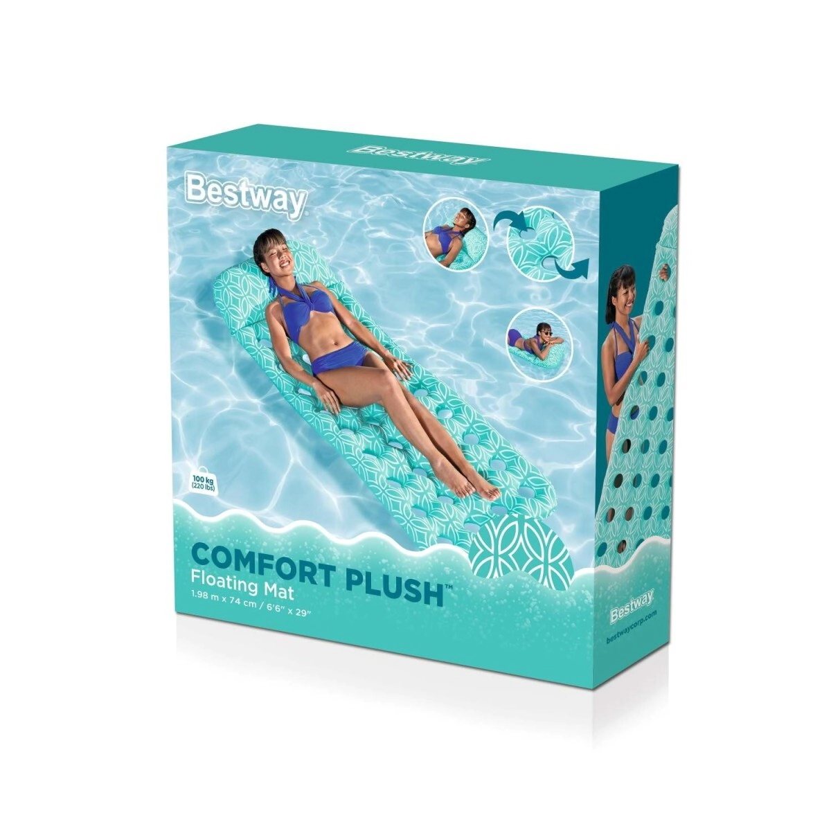 COLCHONETA INFLABLE COMFORT PLUSH 198x74 CM BESTWAY