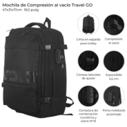 MOCHILA DE COMPRESION AL VACIO TRAVEL GO WANDERLUST 18,5"