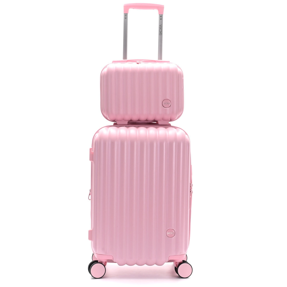 SET VALIJAS SKORA BS AS HARDS ABS ROSA CARRY ON 20" +  BEAUTY