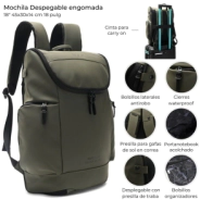 MOCHILA DESPLEGABLE ENGOMADA WATERPROOF WANDERLUST
