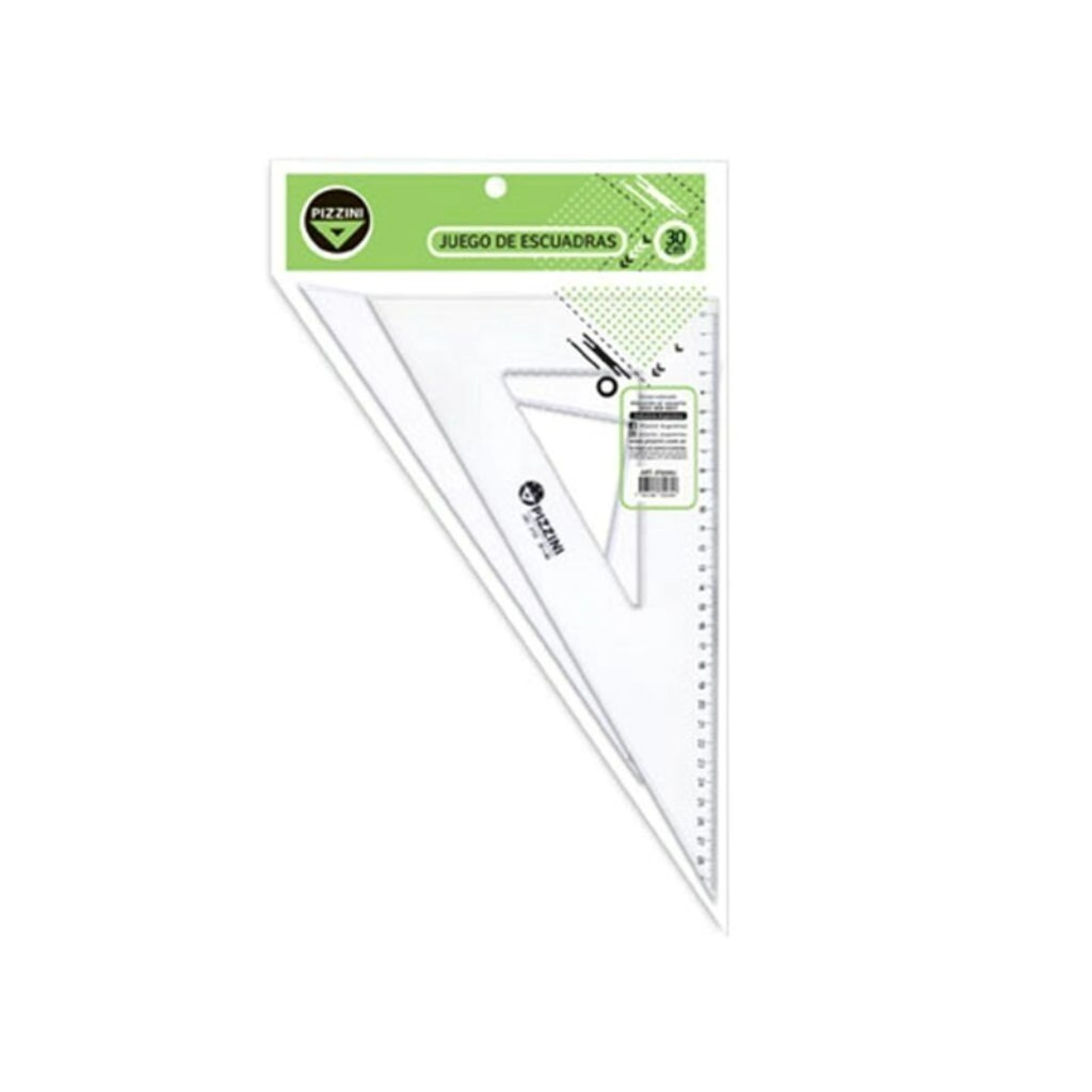 Juego de Escuadras 30cm x45 y 60 Pizzini