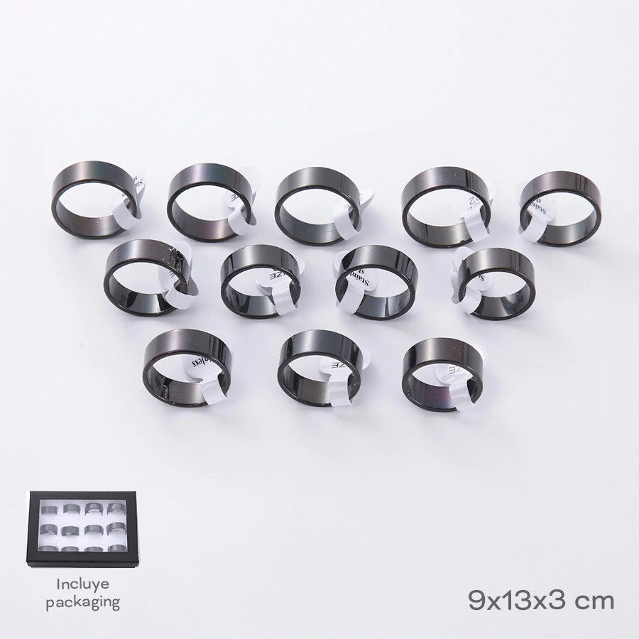 CAJA DE ANILLOS X12 TRENDY (PRECIO X CAJA)