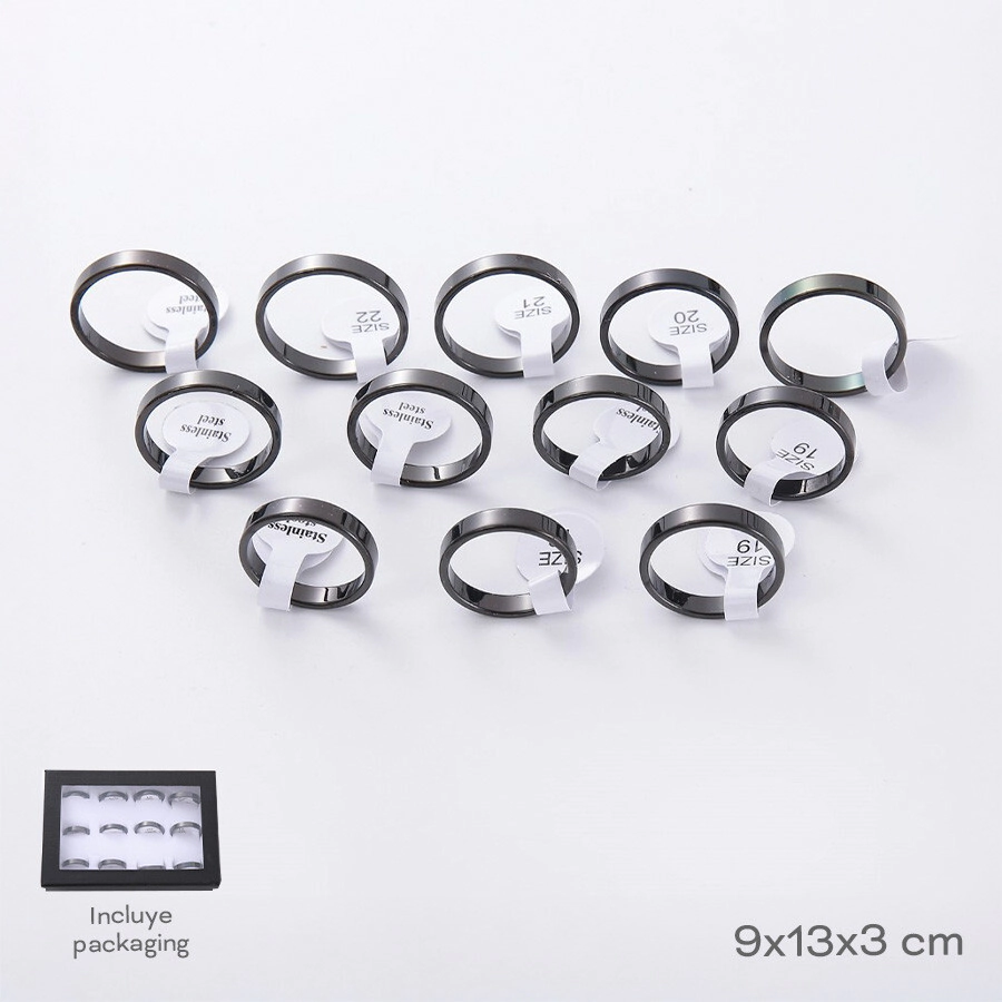 CAJA DE ANILLOS X12 TRENDY (PRECIO X CAJA)