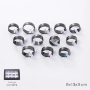 CAJA DE ANILLOS X12 TRENDY (PRECIO X CAJA)