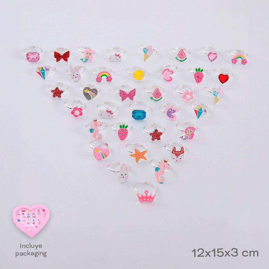 CAJA X 36 ANILLOS INFANTILES TRENDY (PRECIO X CAJA)