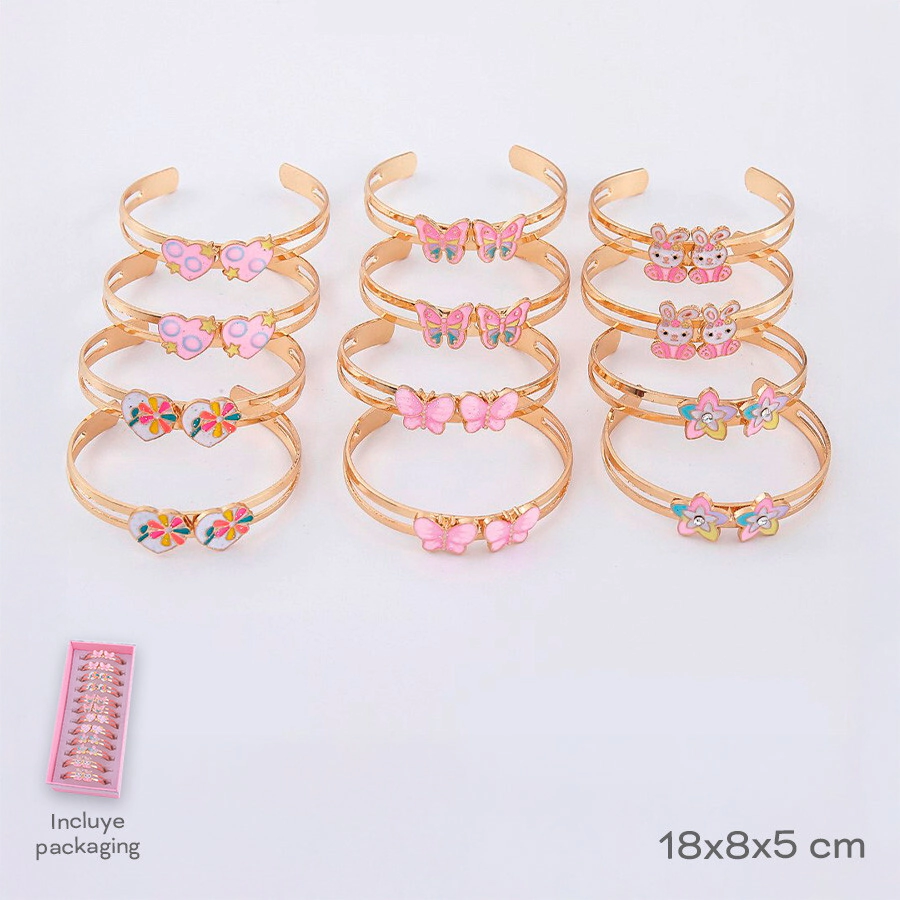 CAJA X 12 BRAZALETES INFANTILES TRENDY (PRECIO X CAJA)