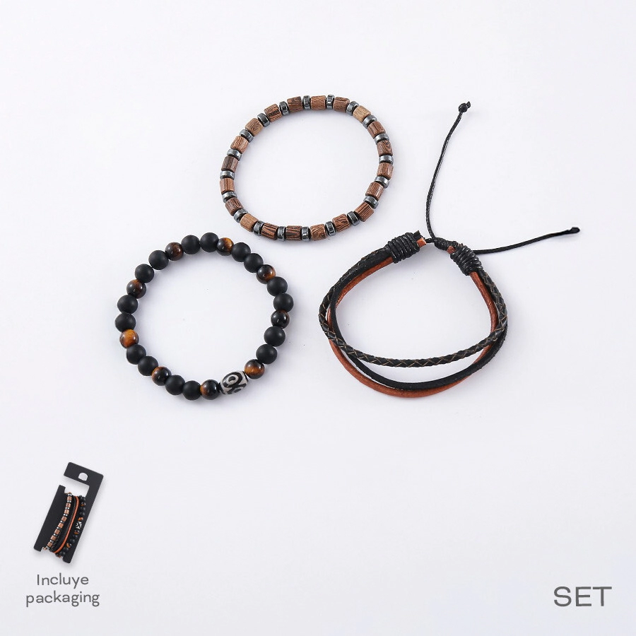 SET PULSERAS HOMBRE TRENDY