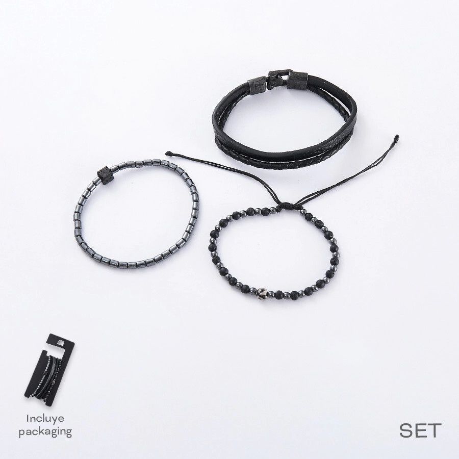SET PULSERAS HOMBRE TRENDY