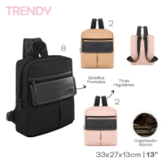 MOCHILA TRENDY BEIGE