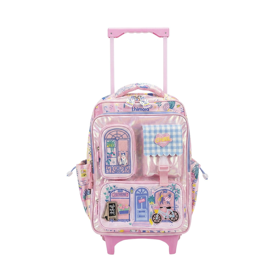 MOCHILA MY HOUSE CARRO 17" BLOOMING CAT PINK CHIMOLA