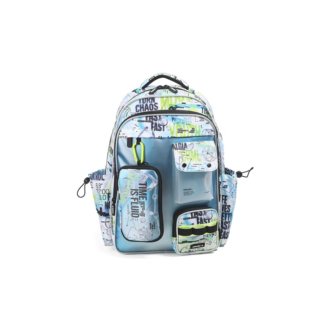 MOCHILA HOLOGRAM ESPALDA 18" FUTURE NOSTALGIA WHITECHIMOLA