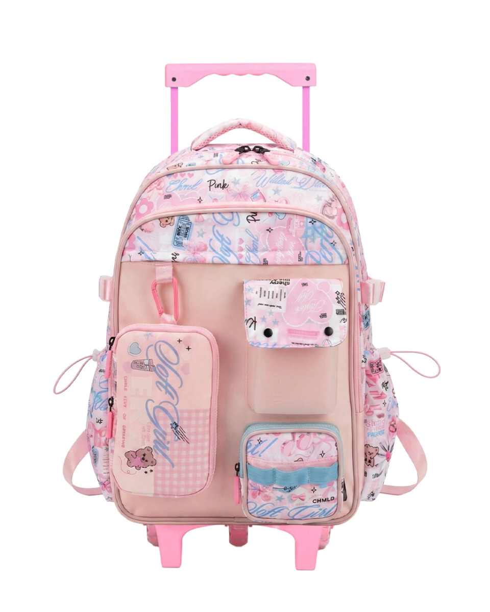 MOCHILA HOLOGRAM CARRO 18" MY COLLECTION PINK CHIMOLA