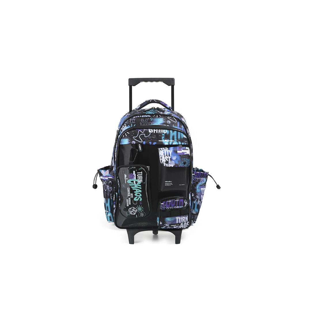 MOCHILA HOLOGRAM CARRO 18" FUTURE NOSTALGIA BLACK CHIMOLA