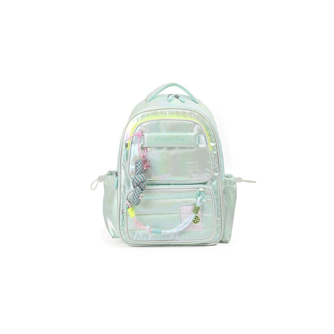 MOCHILA PUFFY AND SHINY ESPALDA 17" CHIMOLA AQUA
