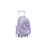 MOCHILA PUFFY AND SHINY CARRO 18" CHIMOLA LIGHT PURPLE