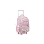 MOCHILA PUFFY AND SHINY CARRO 18" CHIMOLA LIGHT PINK