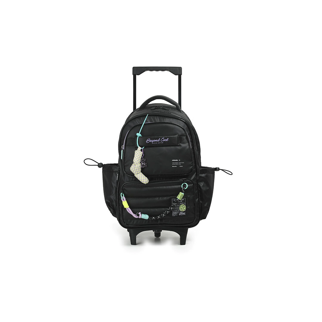 MOCHILA PUFFY AND SHINY CARRO 18" CHIMOLA BLACK
