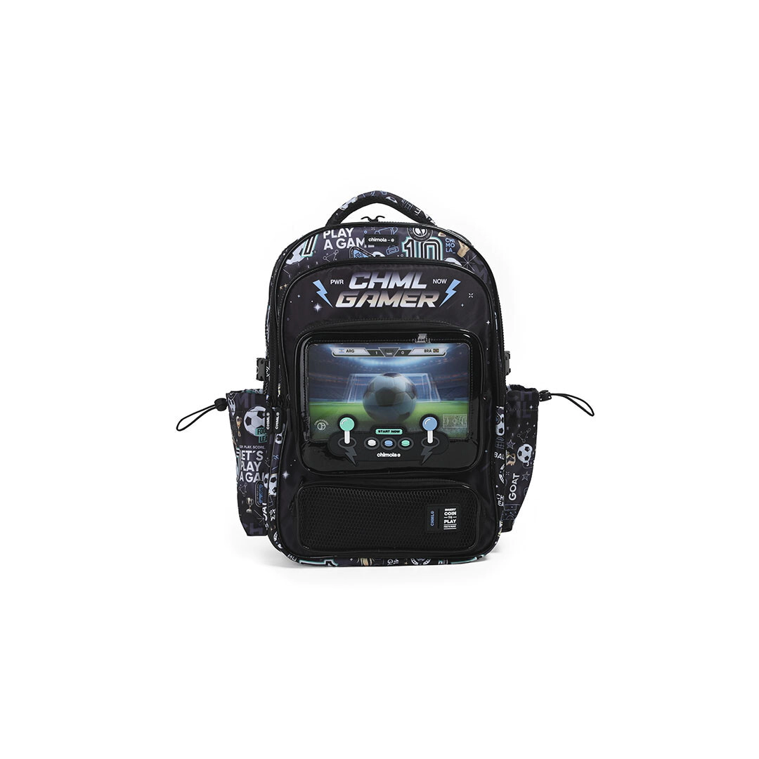 MOCHILA GAMER ESPALDA 17" CHIMOLA FUTBOL BLACK