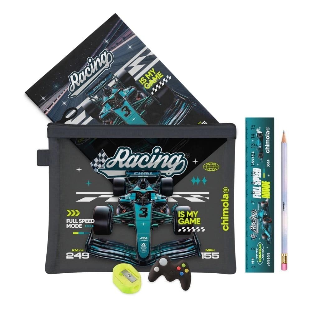 SCHOOL SET MESH RACING CAR CHIMOLA