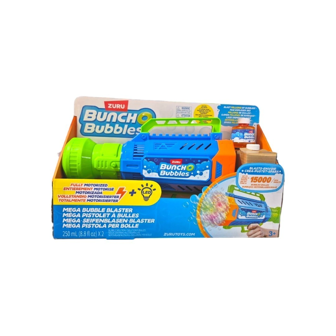PISTOLA DE BURBUJAS BUBBLE BLASTER MEGA CON MOTOR