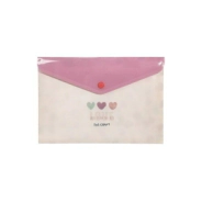 SOBRE PLASTICO CON BOTON A5 IBICRAFT HEARTS