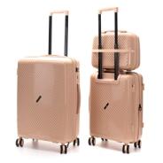 SET VALIJAS SKORA BS AS HARD ABS TOSTADO 24", 20" + BEAUTY CASE