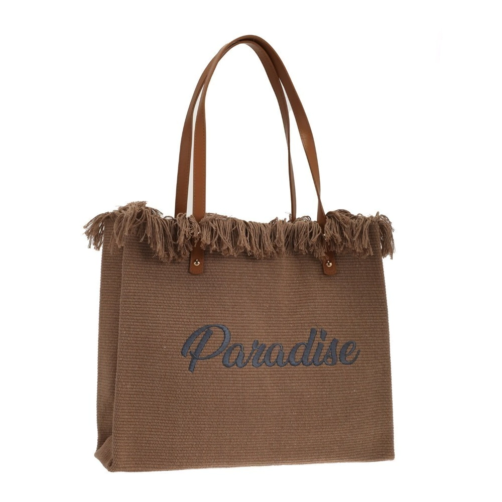 BOLSO DE PLAYA BEACH BAG TRENDY CAMEL