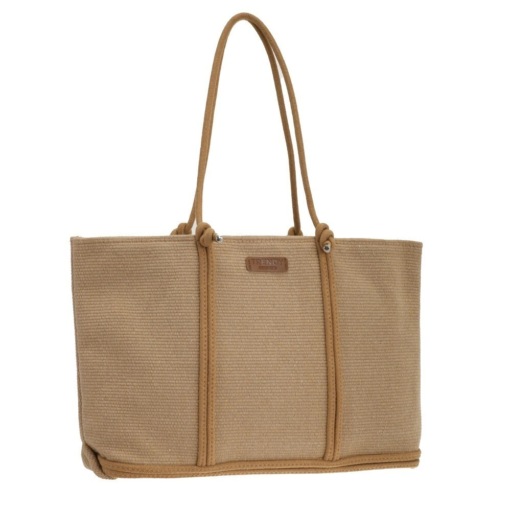 BOLSO DE PLAYA BEACH BAG TRENDY CAMEL