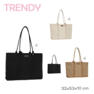 BOLSO DE PLAYA BEACH BAG TRENDY BEIGE