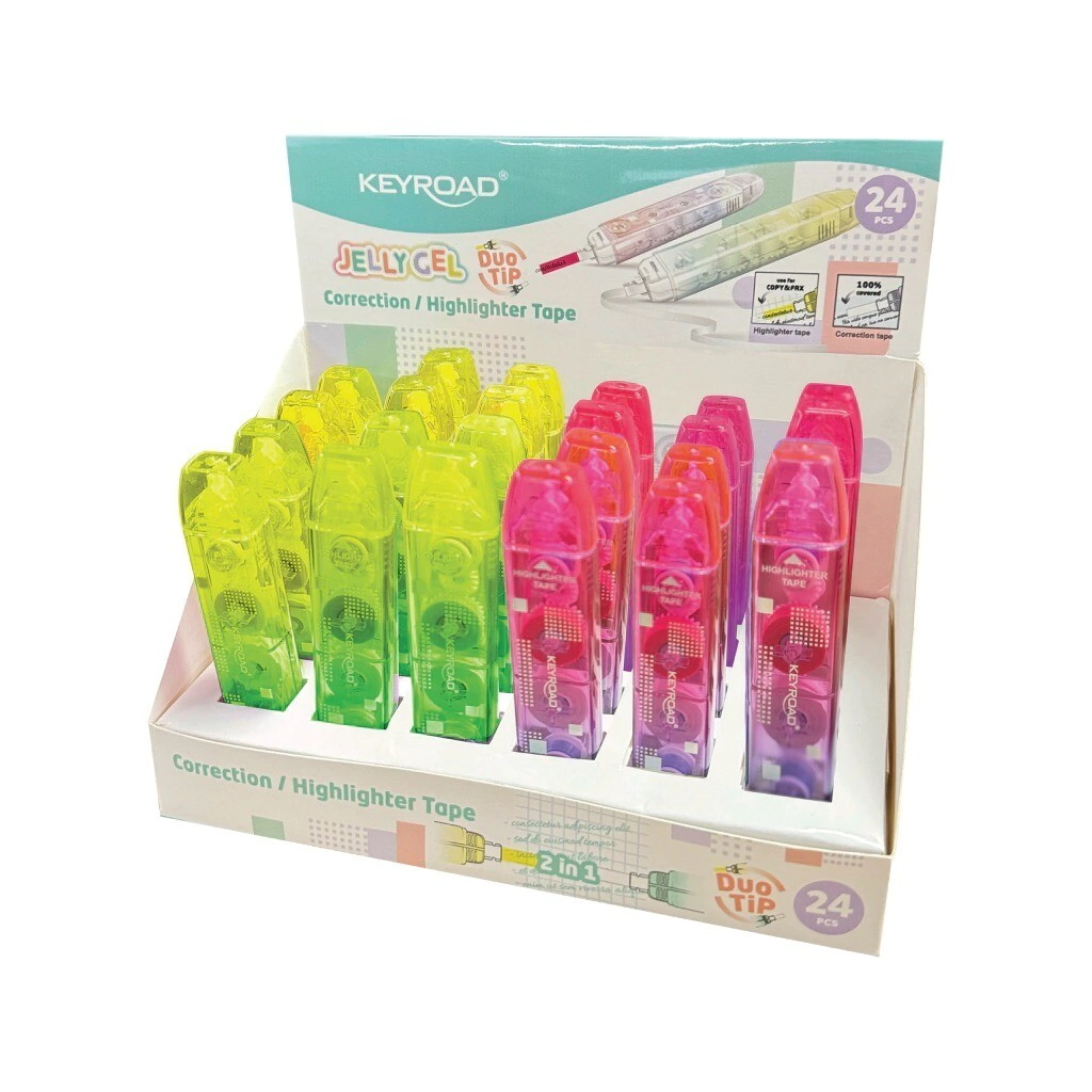 CINTA CORRECTORA + CINTA RESALTADOR 2 EN 1