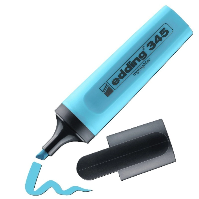 MARCADOR RESALTADOR E-345 EDDING CELESTE