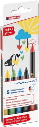 SET X5 DE FIBRAS EDDING E-1200 GLITTER BASIC