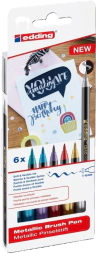 SET X6 DE MARCADORES EDDING E-1340 METALLIC PUNTA PINCEL