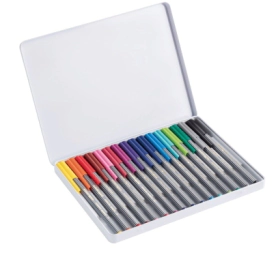 SET X16 DE MICROFIBRAS EDDING CAJA METALICA