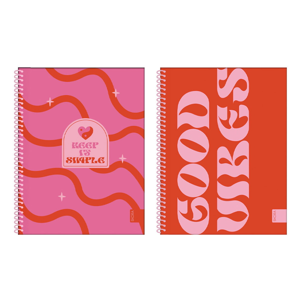 CUADERNO UNIVERSITARIO TAPA FLEXIBLE 80 HOJAS GROOVIE SKORA