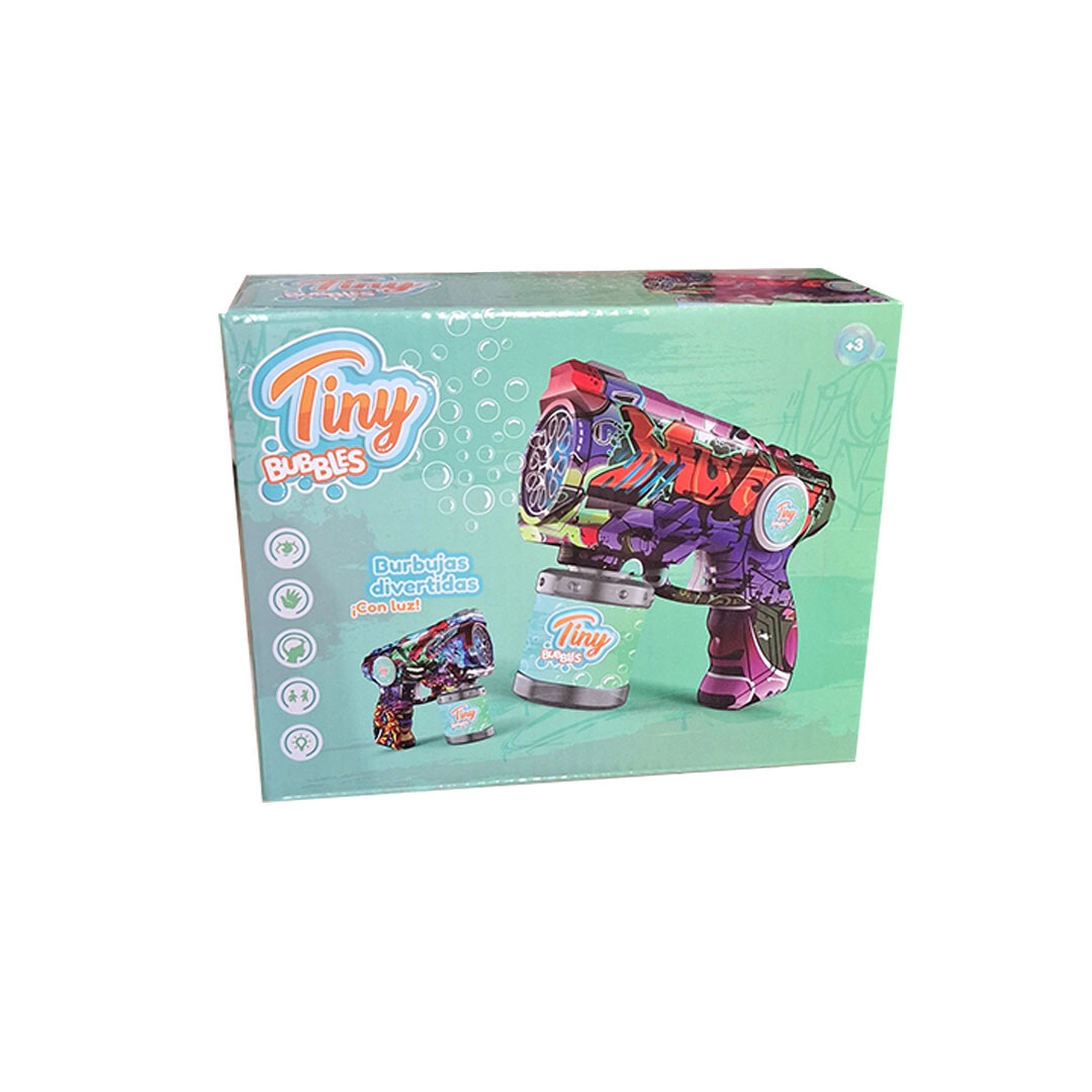 SUPER BURBUJERO GRAFFITI A PILA CON LUCES 18x6,5x14,5 CM