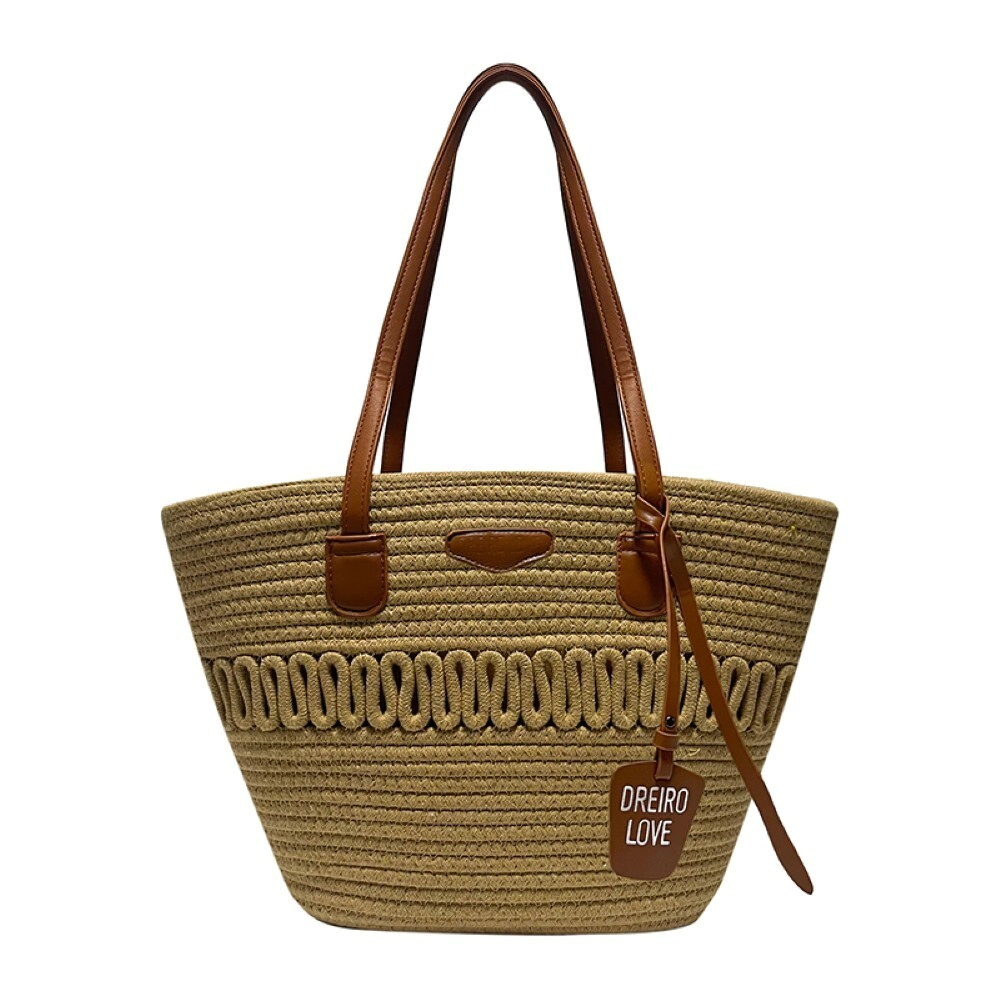 BOLSO PLAYERO BEACH BAG OREIRO LOVE CAMEL