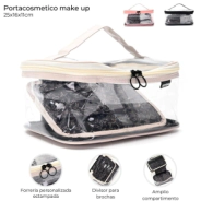 PORTACOSMETICO MAKE UP CON DIVISOR PARA BROCHAS SKORA