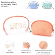 PORTACOSMETICO EMPANADA 2 EN 1 MESH SKORA