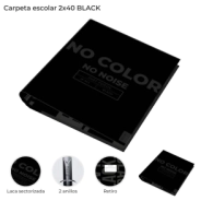 CARPETA ESCOLAR 2X40 BLACK SKORA