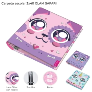 CARPETA ESCOLAR 3X40 GLAM SAFARI SKORA
