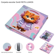 CARPETA ESCOLAR 3X40 PETS LUMOS SKORA