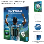 CUADERNO ABROCHADO 48 HJS TAPA DURA FUTBOL SKORA