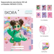 SEPARADORES ESCOLARES N3 X6 NENAS COOL SKORA