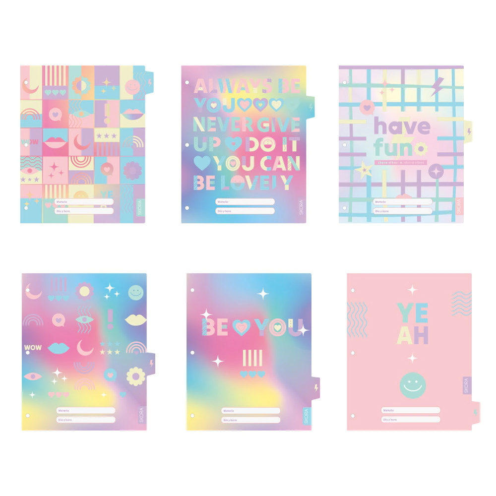 SEPARADORES ESCOLARES N3 X6 PASTEL SKORA