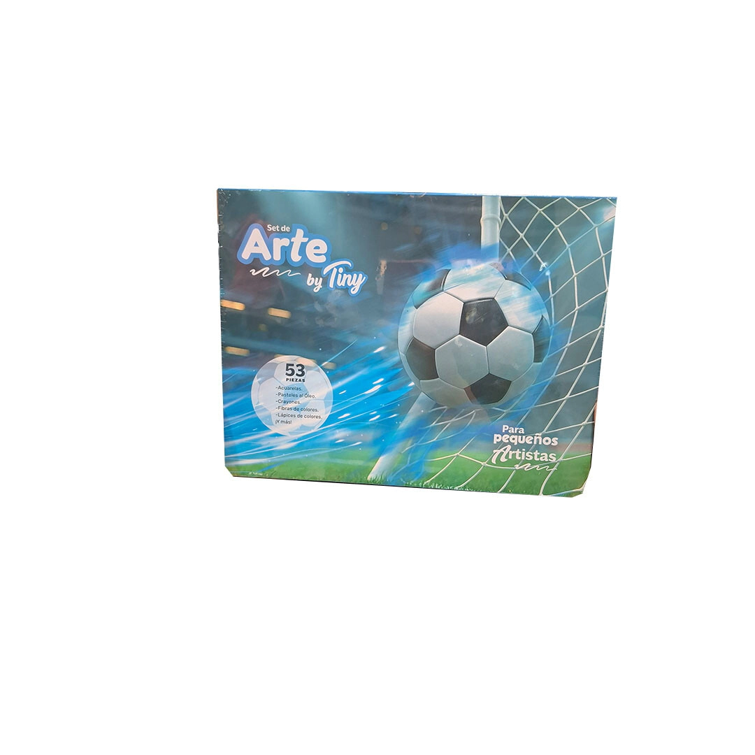 SET DE ARTE FUTBOL VALIJA 53 PIEZAS TINY 30x23 CM