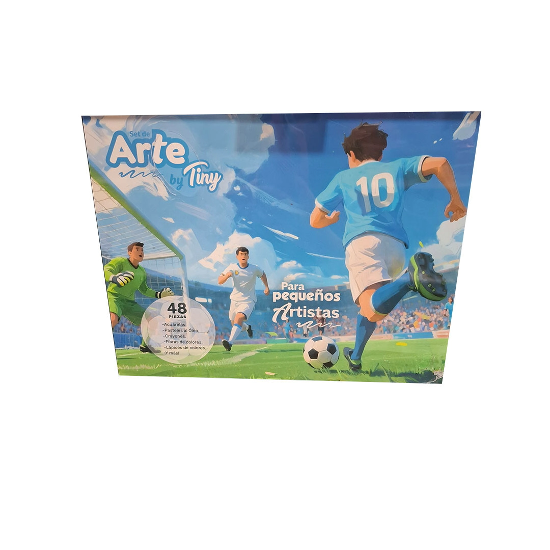 SET DE ARTE FUTBOL VALIJA 53 PIEZAS TINY 30x23 CM